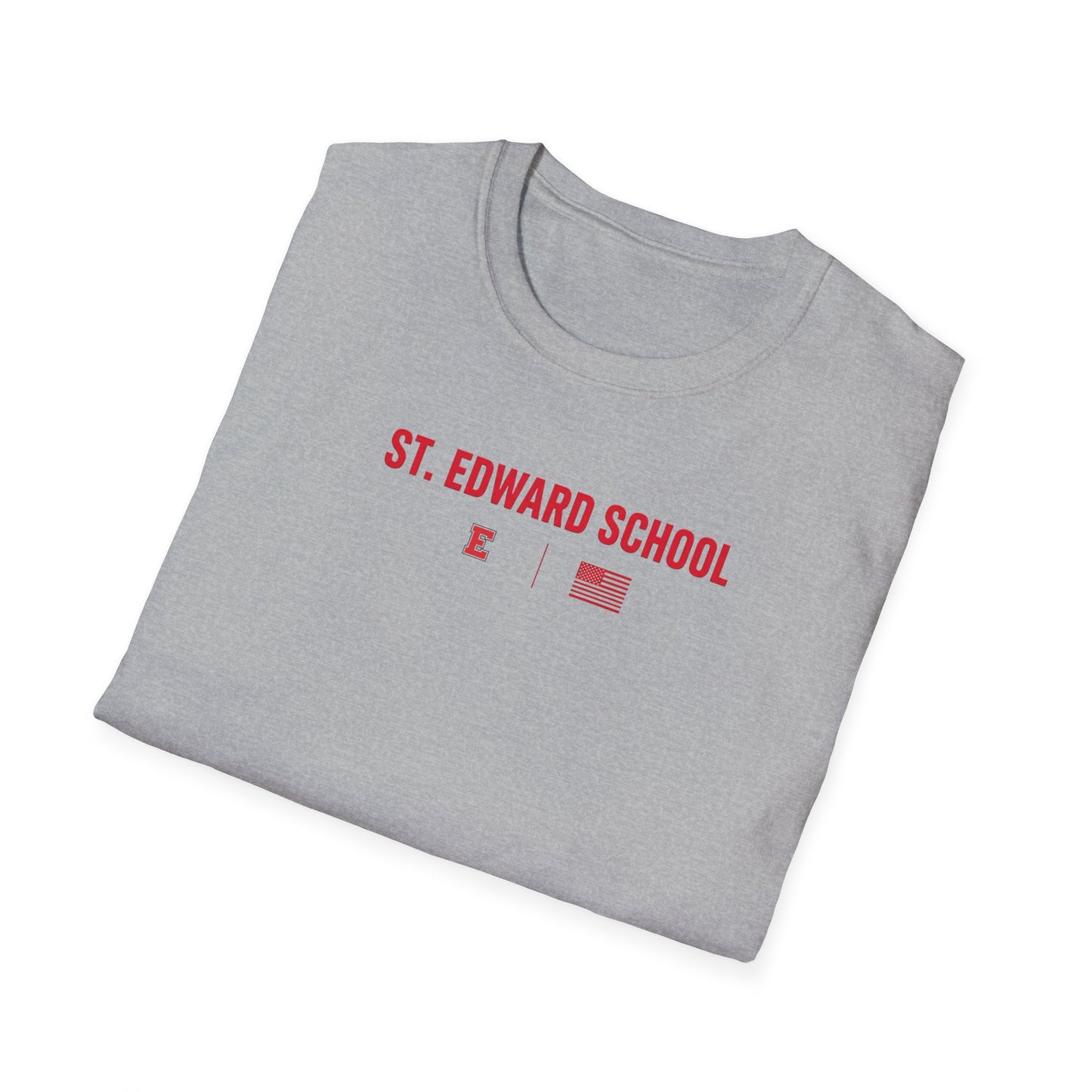 St. Edward's School American Flag Adult T-Shirt