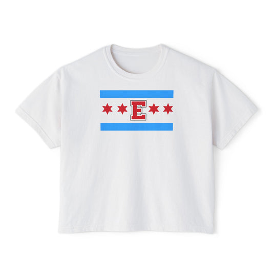 St. Ed's Chicago Flag Womens Boxy T-Shirt