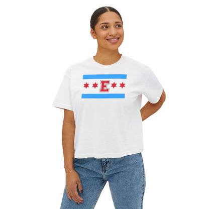 St. Ed's Chicago Flag Womens Boxy T-Shirt