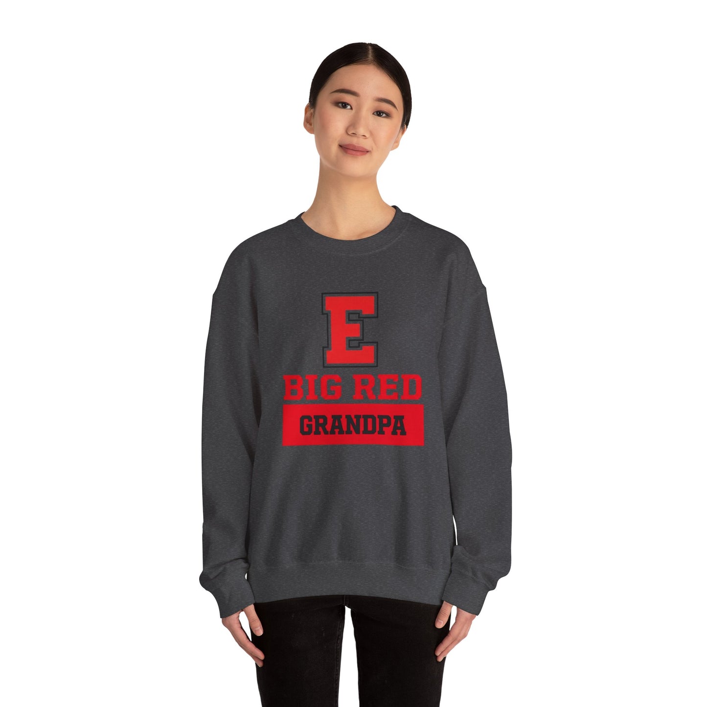 Big Red Grandpa Block Crewneck Sweatshirt