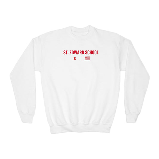St. Edward's School American Flag Kids Crewneck Sweatshirt