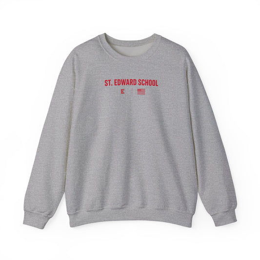 St. Edward's School American Flag Adult Crewneck Sweatshirt